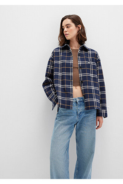 Mavi Navy Blue Plaid Shirt Loose Fit / Relaxed Fit 1211296-91233