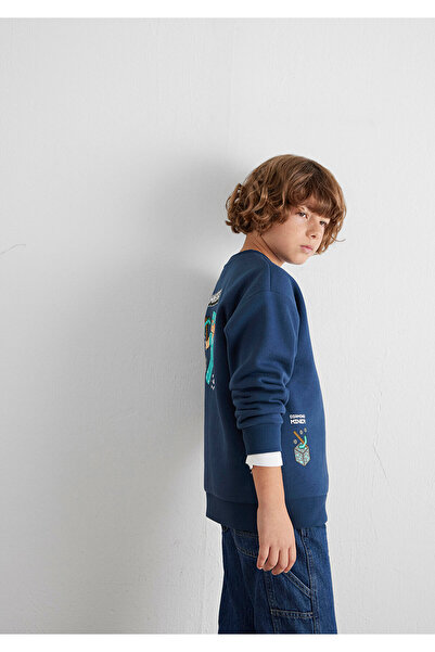 Mavi Світшот з принтом Minecraft, синій 6S10164-70720