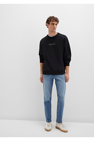 Mavi Schwarzes Sweatshirt mit Logo-Print 0S10556-900