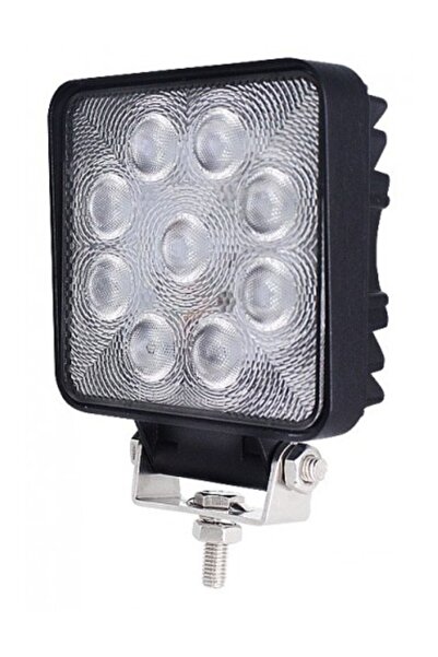 Xenon Bright Proiector LED auto off-road 27W/12V-24V, pătrat, fascicul lumino...