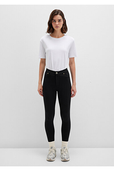 Mavi Buttoned Black Leggings 1011096-900