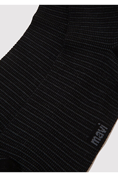 Mavi Seal Logo Embroidered Black Socks 092296-900