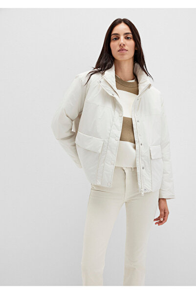 Mavi Water Repellent D Mock Neck Ecru Jacket Loose Fit / Loose Comfortable Cut 1110618-71609