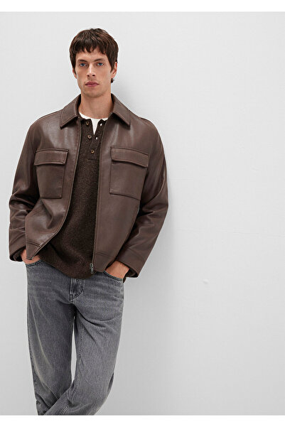 Mavi Καφέ μπουφάν από συνθετικό δέρμα Regular Fit / Normal Cut 0110648-70221