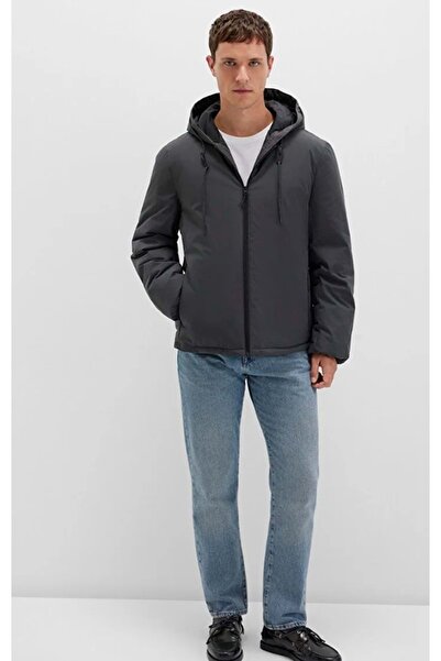 Mavi 0110352 Hooded Inflatable Coat Men's Coat Gray