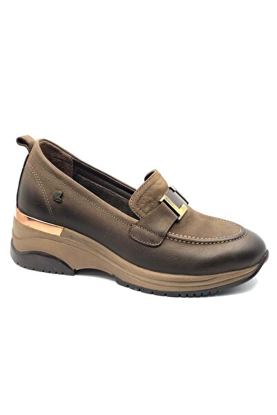 Venüs Activossa Genuine Leather Orthopedic Women's Casual Shoes Vi̇zon