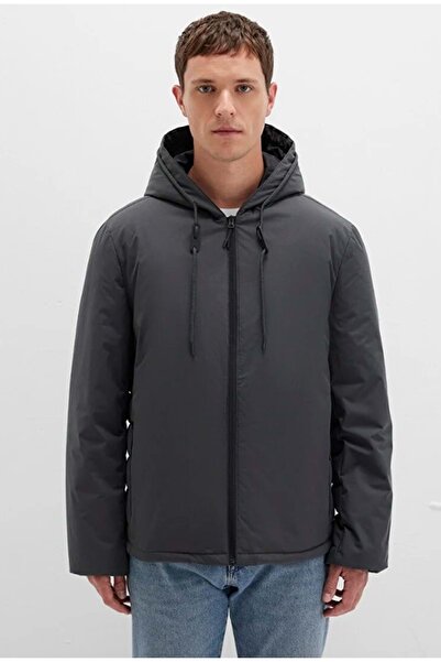 Mavi 0110352 Hooded Inflatable Coat Men's Coat Gray