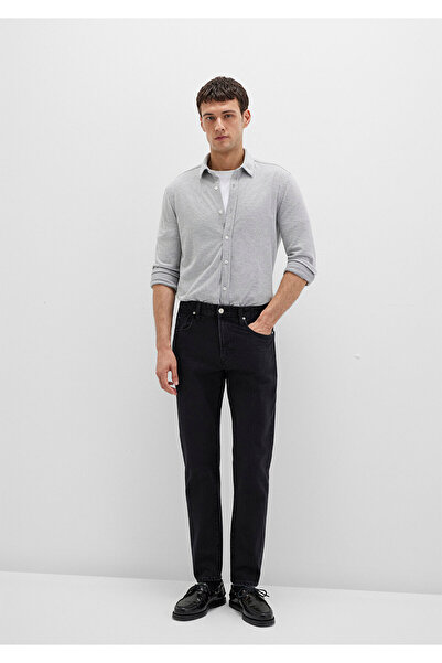 Mavi Graues Strickhemd Slim Fit / Eng geschnitten 0211513-80018