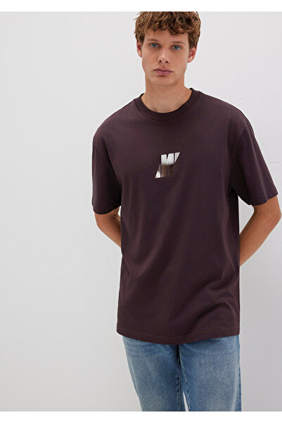 Mavi Μπλουζάκι Pro Logo με τύπωμα Μωβ Loose Fit / Χαλαρή Άνετη Κοπή 0613088-88083