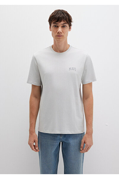 Mavi Logo Printed Gray T-Shirt Regular Fit / Regular Cut 0611714-70074