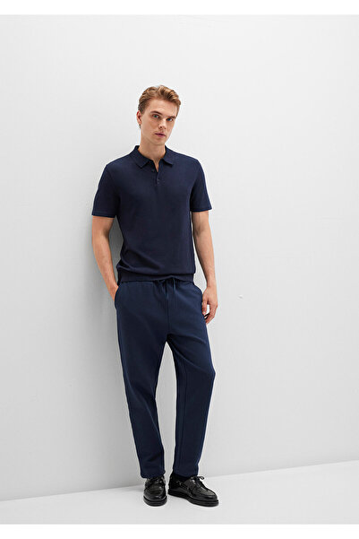 Mavi Πλεκτό παντελόνι μπλε ναυτικό 0010521-70490