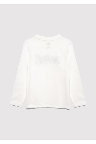 Mavi Paw Printed Ecru T-Shirt Regular Fit / Regular Cut 7610362-70057