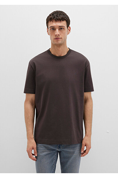 Mavi Μπλουζάκι με λαιμόκοψη καφέ Basic Loose Fit / Χαλαρή Άνετη Κοπή 0612864-70219