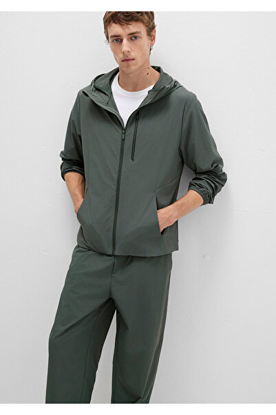 Mavi με κουκούλα Πράσινο αθλητικό μπουφάν Regular Fit / Normal Cut 0110655-71598