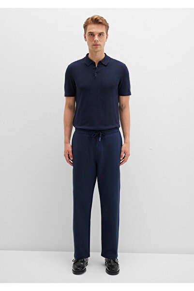 Mavi Πλεκτό παντελόνι μπλε ναυτικό 0010521-70490