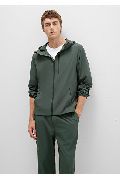 Mavi με κουκούλα Πράσινο αθλητικό μπουφάν Regular Fit / Normal Cut 0110655-71598