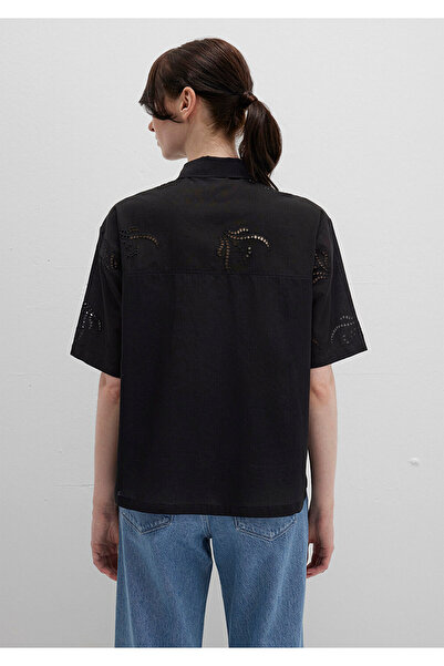 Mavi Brode Detailed Black Shirt Loose Fit / Loose Relaxed Cut 1211186-900