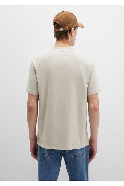 Mavi Forever Εκτυπωμένο Μπεζ T-Shirt Loose Fit / Χαλαρή Άνετη Κοπή 0612930-70322