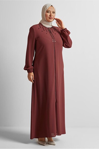 Alvina Embroidered Zipper Pardesü 10355