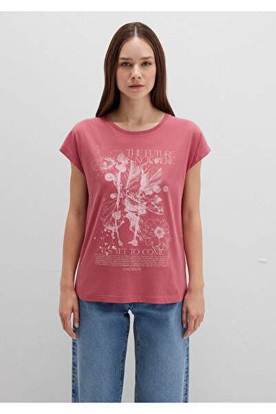 Mavi Rosa T-Shirt mit Blumenmuster, reguläre Passform / normaler Schnitt 1613480-71104