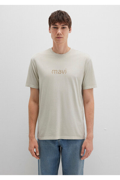 Mavi Τυπωμένο μπεζ μπλουζάκι Loose Fit / Loose Casual Cut 0612933-70134