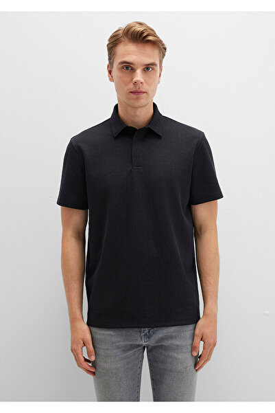 Mavi Μαύρο μπλουζάκι Polo Interlock Regular Fit / Κανονική εφαρμογή 0612869-900