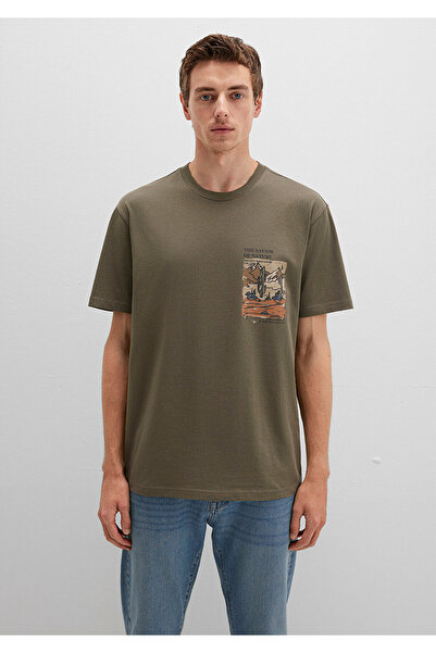 Mavi Τυπωμένο μπλουζάκι χακί Loose Fit / Loose Fit 0612822-70377