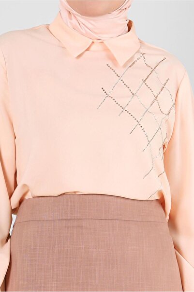 Alvina Plus Size Stone Detailled Tunic 20236