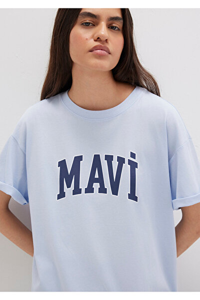 Mavi Tricou cu logo imprimat Oversize / Wide Cut 1600843-70717