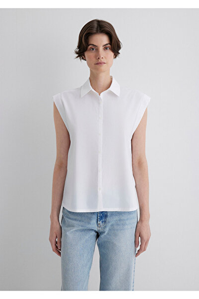 Mavi White Shirt Loose Fit / Loose Relaxed Fit 1211092-620