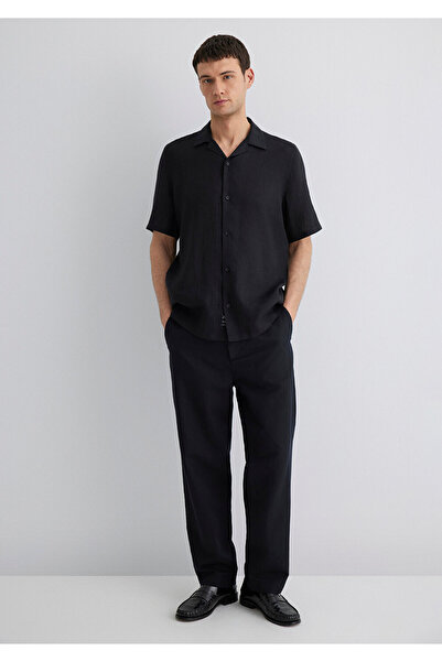 Mavi Black Linen Shirt Regular Fit / Regular Cut 0211474-900
