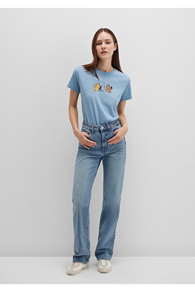 Mavi Μπλουζάκι με στάμπα Cat Semi Slim Fit / Semi Slim Fit 1613472-88024