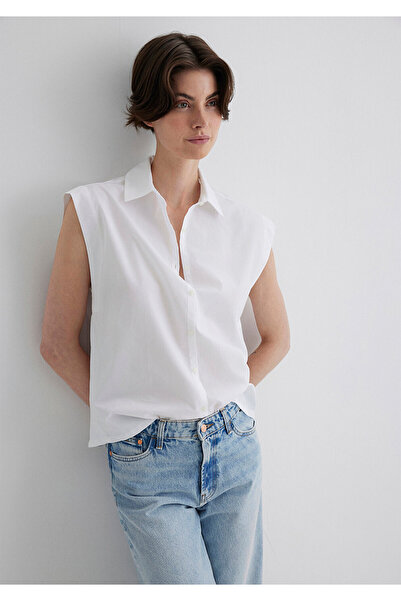 Mavi White Shirt Loose Fit / Loose Relaxed Fit 1211092-620