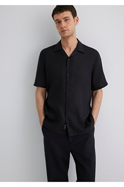 Mavi Black Linen Shirt Regular Fit / Regular Cut 0211474-900