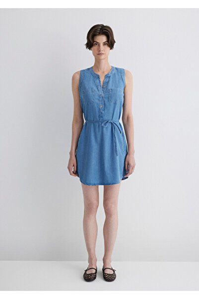 Mavi Suzy Gold Classic Open Jean Dress 130317-89756