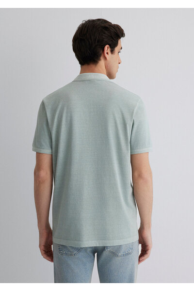 Mavi Κανονικό πράσινο ανδρικό μπλουζάκι με γιακά πόλο M0612621-70148