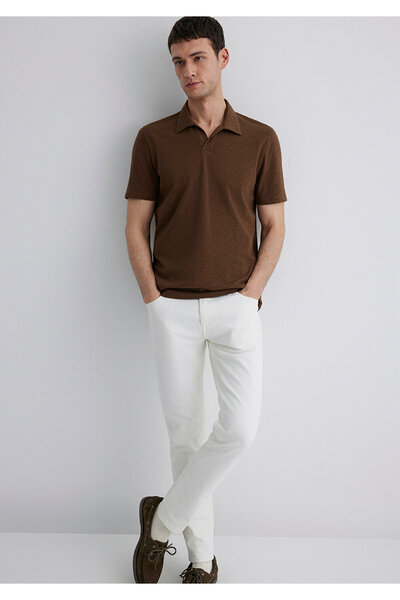 Mavi Καφέ μπλουζάκι πόλο Regular Fit / Normal Cut 0612597-89330