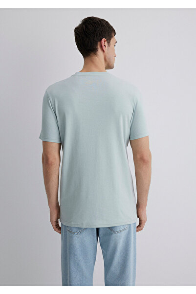 Mavi Logo Printed Green Interlock T-Shirt S Slim Fit / Slim Fit 0610360-70148