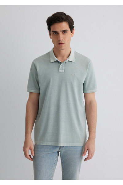 Mavi Κανονικό πράσινο ανδρικό μπλουζάκι με γιακά πόλο M0612621-70148