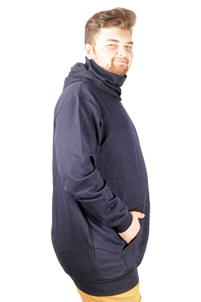 ModeXL Mode Xl Ανδρική μάσκα βραχίονα φούτερ μεγάλου μεγέθους 21505 Navy Blue