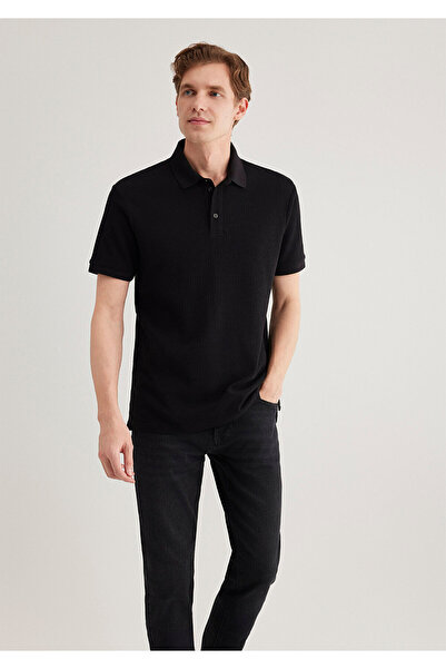 Mavi Černé Polo tričko Slim Fit / Slim Fit 0612521 -900