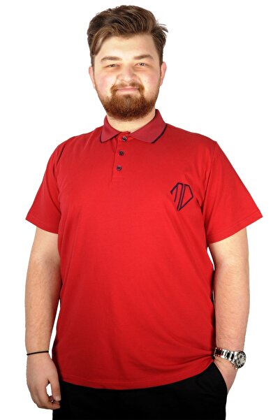 ModeXL Mode Xl Large Size T-shirt Polo Pocket Sup Md Basic 21555 Claret Red