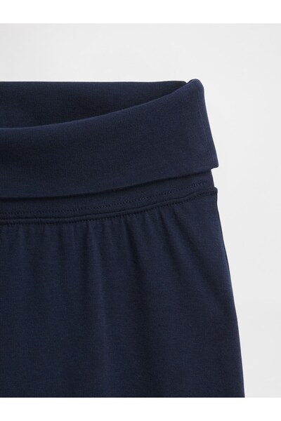 GAP Kız Çocuk Lacivert Wide-Leg Foldover Leggings Tayt