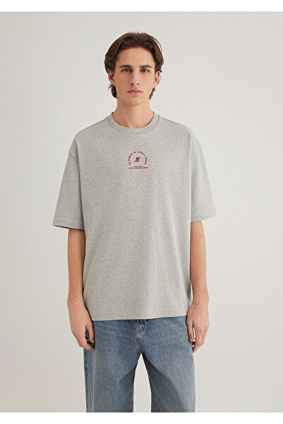 Mavi Τυπωμένο γκρι μπλουζάκι Relaxed Fit / Relaxed Cut 0612744 -80196