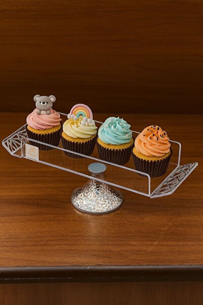 ALQANNAS Acrylic serving dishes with a base | Elegant design for desserts, very high quality