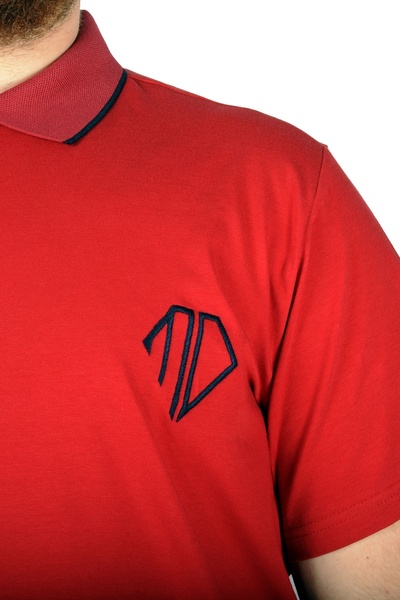 ModeXL Mode Xl Large Size T-shirt Polo Pocket Sup Md Basic 21555 Claret Red