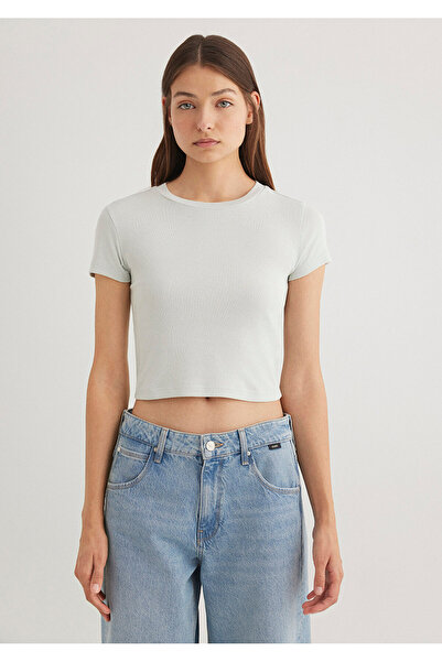 Mavi Green Basic T-Shirt Crop / Short Cut 1600814 -71453