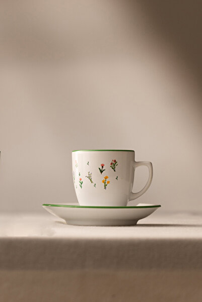 Rakle Botanical Ceramic 2-Piece Coffee Cup Set 110 Cc