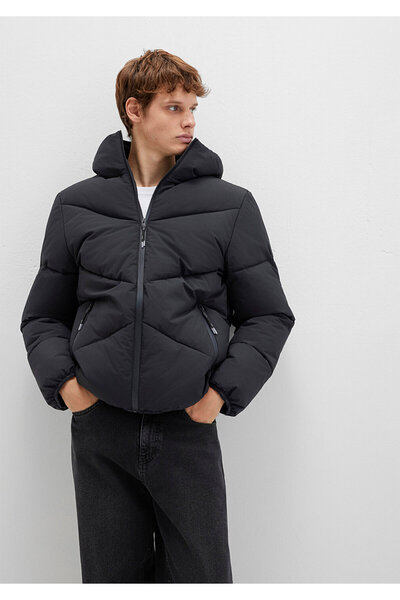 Mavi Hooded Black Puffer Coat 0110360 -900