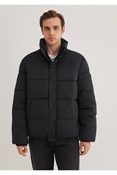 Mavi Γιακάς Μαύρο Παλτό Loose Fit / Loose Fit 0110474-900